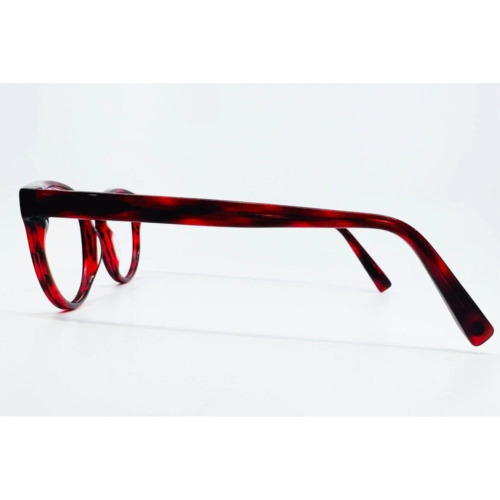 Warby Parker Eyeglasses Frames Womens Red Percey 608 Round Tortoise 48-20-140